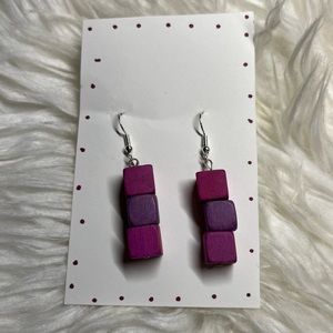 pink and purple block earrings
brand new, handmade